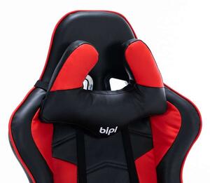 BipiLine First Gamer szék nyak-és derékpárnával, lábtartóval #fek