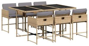 Polyrattan Kerti Étkezőgarnitúra - 7 részes