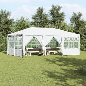 VidaXL Parti Pavilon 10 Oldalfallal, 6x4 m, PE, Fehér