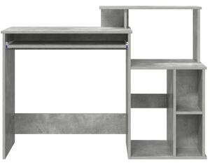 Tárolós Asztal Beton Szürke 120.5x44x88.5 cm Mérnöki Fa
