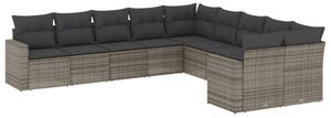 VidaXL Polyrattan Kerti Ülőgarnitúra - Szürke - 10 részes
