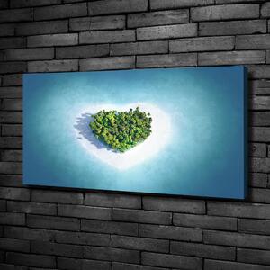Vászon nyomtatás Szív alakú sziget