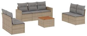 VidaXL Polyrattan Kerti Ülőgarnitúra - 8 részes