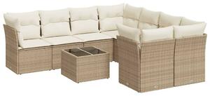 VidaXL Polyrattan Kerti Ülőgarnitúra - Bézs - 9 részes