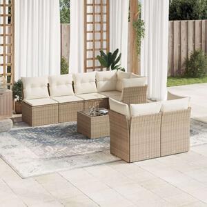 VidaXL Polyrattan Kerti Ülőgarnitúra - 8 részes - Bézs