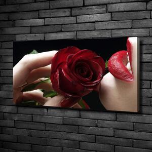 Fénykép vászon A nő egy rózsa