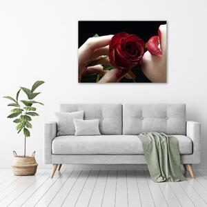 Fénykép vászon A nő egy rózsa