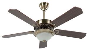 Mennyezeti ventilátor világítással BEGEJ Távirányítóval Sötétbarna