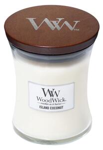 Woodwick Közepes illatú gyertya WoodWick, Island Coconut