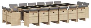 VidaXL Polyrattan Kerti Étkezőgarnitúra - 17 részes
