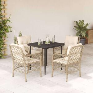 VidaXL Polyrattan Kerti Étkezőgarnitúra - 5 részes