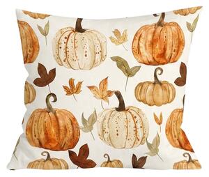 Flanel párnahuzat LEAVES & PUMPKINS 45x45 cm, színes