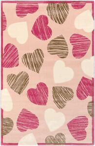 Hearts szőnyeg 115x175 rózsaszín-lila
