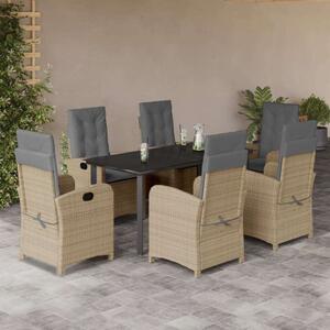 Polyrattan Kerti Étkezőgarnitúra - 7 részes