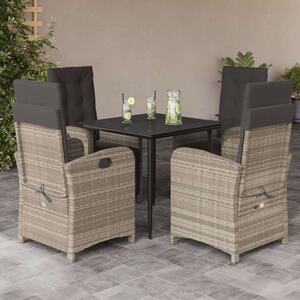 Vidaxl Polyrattan Kerti Étkezőgarnitúra - 5 részes