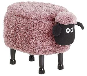 Állatos puff tárolóval SHEEP Rózsaszín Bárány