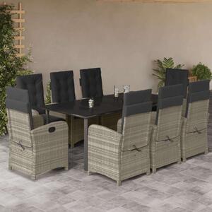 VidaXL Polyrattan Kerti Étkezőgarnitúra - 9 részes