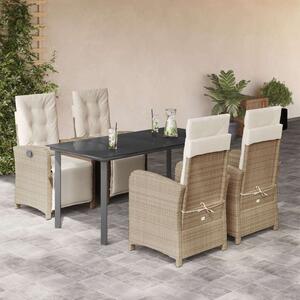 Polyrattan Kerti Étkezőgarnitúra - 5 részes