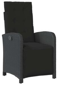 VidaXL Polyrattan Kerti Étkezőgarnitúra - 5 részes - Fekete