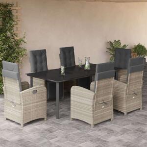 VidaXL Polyrattan Kerti Étkezőgarnitúra - 7 részes