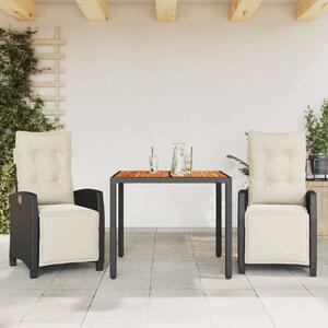 VidaXL Polyrattan Kerti Étkezőgarnitúra - 3 részes