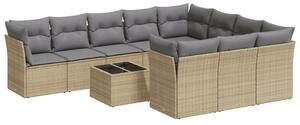 VidaXL Polyrattan Kerti Ülőgarnitúra - 11 részes - Bézs