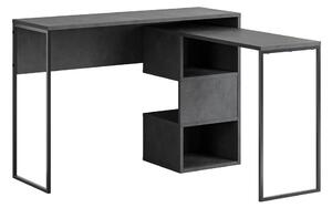 Íróasztal polcokkal, retro-szürke, fa, 80cm - STATION