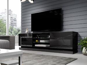 TV szekrény/asztal 200 Aura (fekete + fényes fekete). 1070575