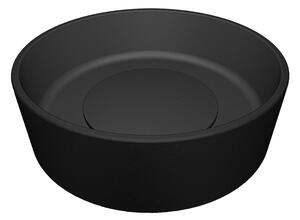 Laveo Perl, gránit munkalap mosdó 360x360x115 mm, fekete, LAV-VGP1710T