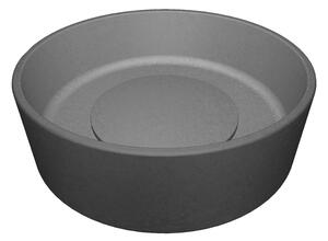 Laveo Perl, gránit munkalap mosdó 360x360x115 mm, szürke, LAV-VGP1510T