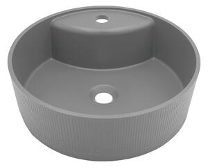 Laveo Cliff, gránit munkalap mosdó 430x430x142 mm, szürke, LAV-VGC1510T