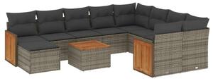 VidaXL Polyrattan Kerti Ülőgarnitúra - 11 részes