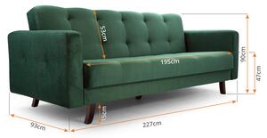Háromszemélyes kanapé Lisabona (rózsaszín) . 1071484
