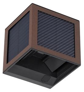 V-TAC 9W COB LED szolár fali Corten lámpa, szenzorral, állítható színhőmérséklettel - SKU 24294