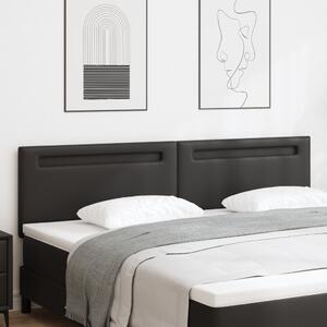 Fejtámla Egyszerű Design Fekete 200 cm Műbőr