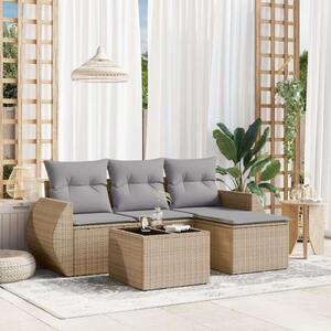 VidaXL Polyrattan Kerti Ülőgarnitúra - 5 részes - Bézs