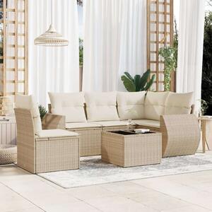 VidaXL Polyrattan Kerti Ülőgarnitúra - 6 részes, Bézs