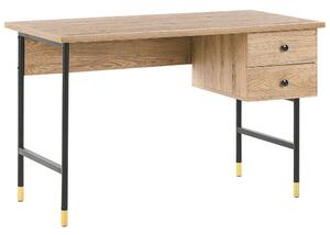 Íróasztal ABILEN Világosbarna 120 cm 60 cm fiókokkal