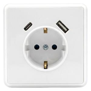 Nova csatlakozóaljzat USB csatlakozóval fehér