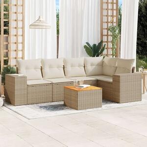 VidaXL Polyrattan Kerti Ülőgarnitúra - 6 részes - Bézs