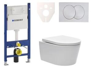 Fali WC szett Geberit előtétfalas szereléshez + SAT Brevis WC SIKOGES7W7