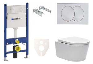 Fali WC szett Geberit előtétfalas szereléshez + SAT Brevis WC SIKOGES7W7S