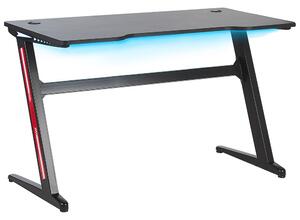 Fekete Játékasztal RGB LED Világítással 120 x 60 cm DARFUR