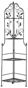 Sarokpolc SIDERNO Fém 158 cm 35 cm Fekete
