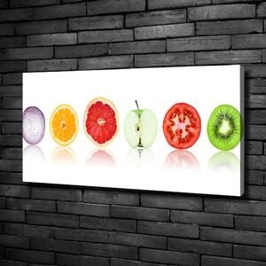 Feszített vászonkép Gyümölcsök és zöldségek