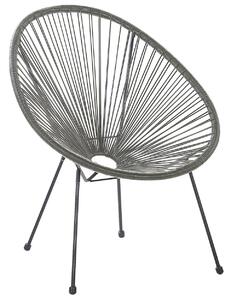 Kerti szék ACAPULCO II PE Rattan Sötétszürke