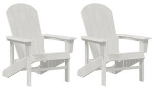 Adirondack Székek 2 db Fehér 74x82x90 cm HDPE