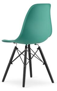 YORK OSAKA zöld szék fekete lábakkal