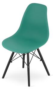 YORK OSAKA zöld szék fekete lábakkal