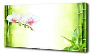 Egyedi vászonkép Orchidea és bambusz